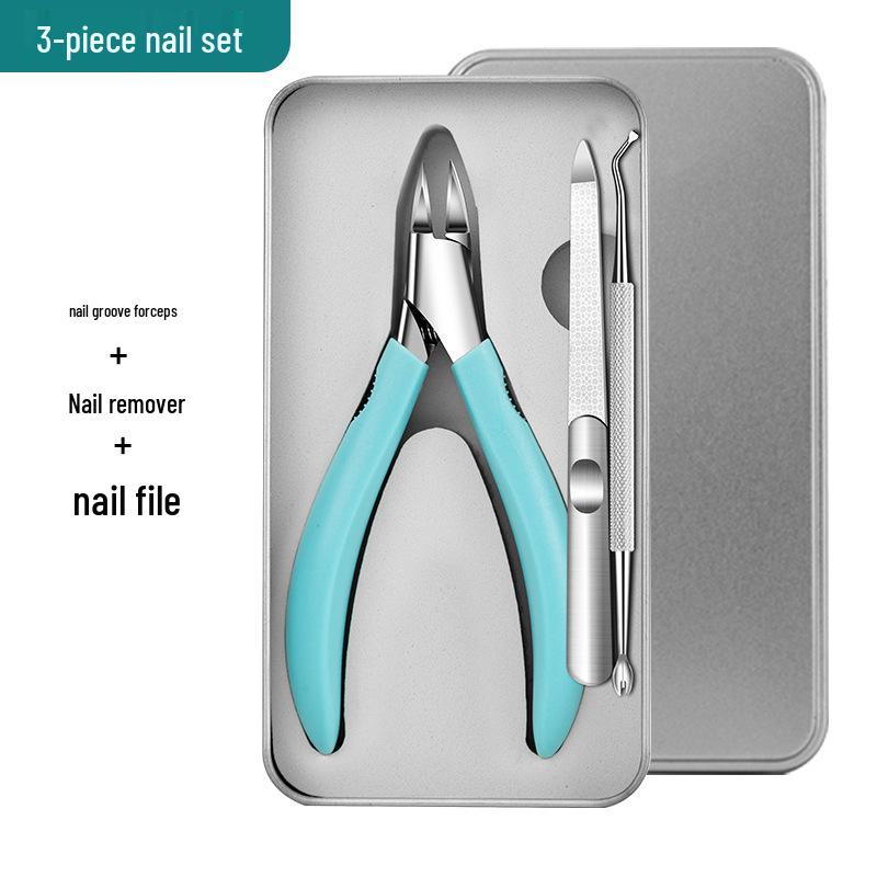In Stock Toenail Clippers Set: Angled Tip, Eagle Beak Design for Ingrown Nails and Foot Care