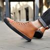 Large Size Fashion Trend High-top Lace-up Martin Boots Four Seasons New Men's Casual Leather Shoes