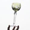 Stile Antico multi colore e cristallo di vetro tagliato a mano bicchieri da vino hock con stelo e base tagliati Decorazione Tavolo Bar di Casa