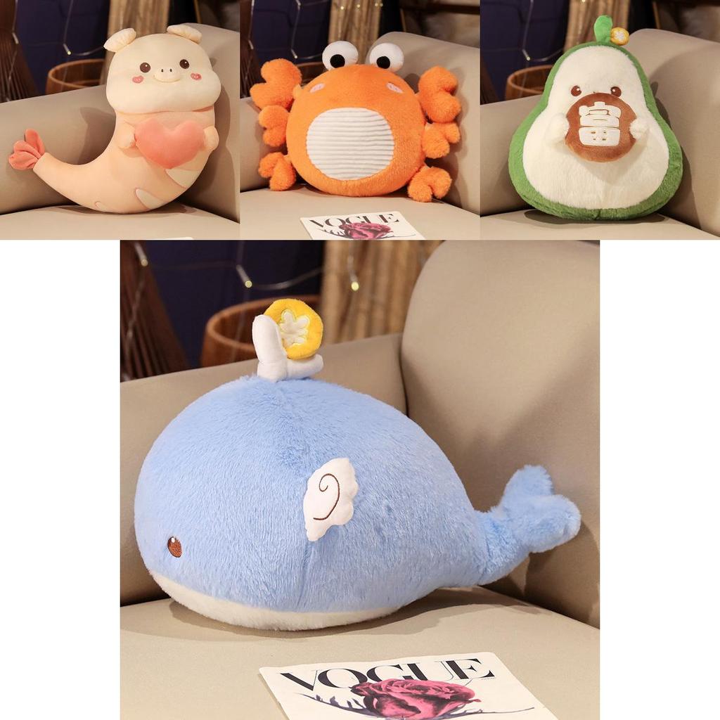 Delightfully Funny Shrimp And Pig Heart Plush Toy With Custom Design For Creative Collectors