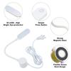 Daconovo 30 LED Sewing Machine Lamp, Dimmable LED Light Fixture with Touch Control, 3 Brightness Levels, Magnetic Base, Flexible Tube, 5000K