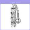 Piercing Umbigo Aço Inoxidável Elegante com Zircônias Cúbicas Atacado Joias de Piercing