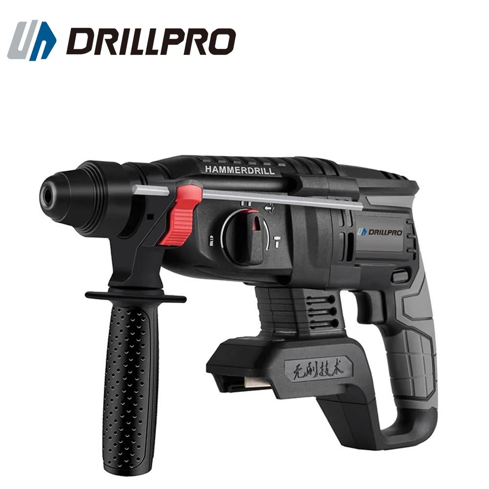 

Drillpro 26 мм бесщеточная электрическая ударная дрель ударный многофункциональный беспроводной вращающийся инструмент для аккумулятора 18 В