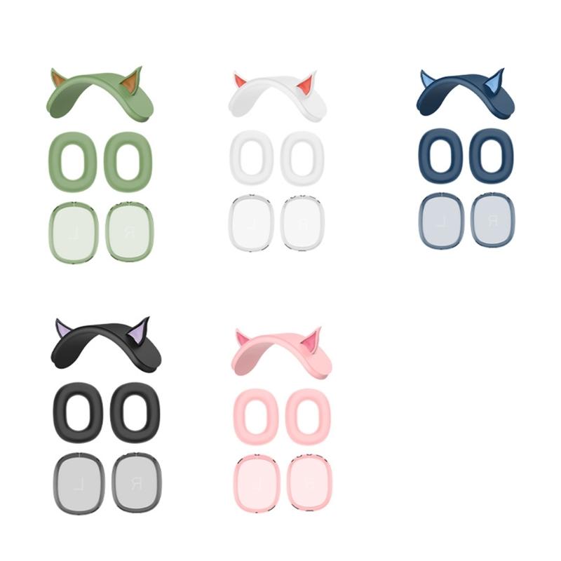 Protective Silicone Case For Headphones, Soft Ear Pad Cover With Headband Sleeve, Scratch Resistant Case