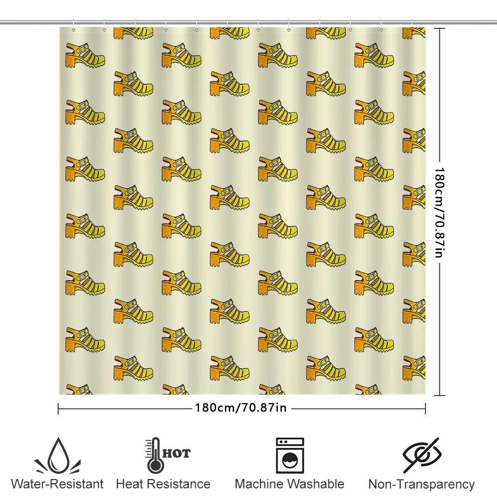 Bathroom Shower Curtain Waterproof Vintage Floral Pattern Fabric Decor Set Liner