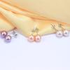 HENGSHENG 2019 AAAA Perfect Round Natural Pearl Earrings, Fine 925 Sterling Silver Jewelry Stud Earrings, New Women Earrings