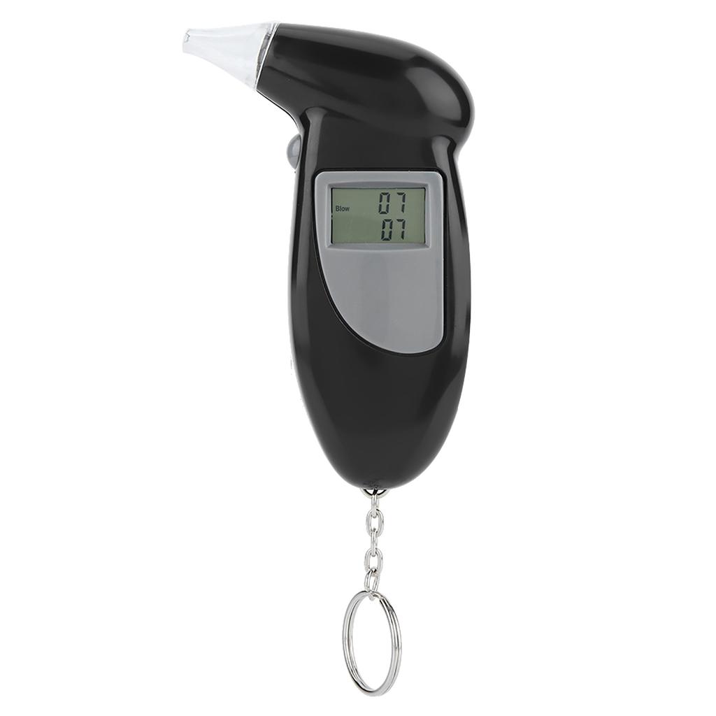 Digital LCD Screen Alcohol Breath Tester Portable Keychain Breath Analyzer 10pcs Mouthpiece
