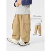 Right-Hand European Style Boys' Long Pants with Large Pockets, Casual Woven Pants, New Autumn 25 Model, Children's Toddler Pants, Trendy