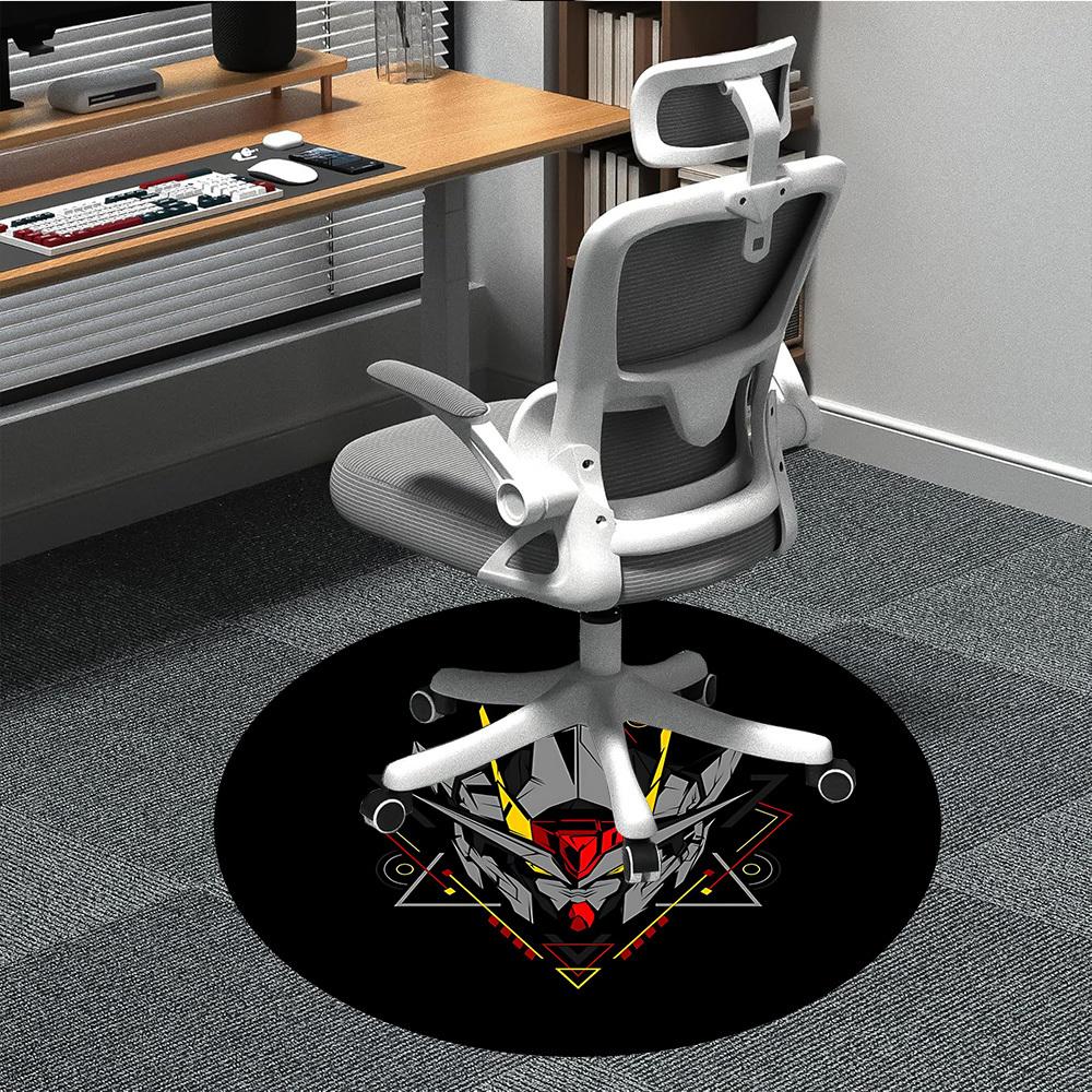 

1pc Gundam Series Office Round Area Rug, Under Office Chairs Bedroom Living Room Home Decor a0926118 80cm by 80cm
