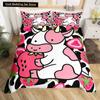 Milk Cow Duvet Cover King Queen Size Cute Cartoon Cows Bedding Set for Kids Farmhouse Rustic Animal 2/3pcs Polyester Quilt Cover