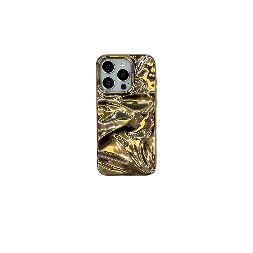 3D Electroplated Water Ripple Pattern Phone Case For 17 Air 16 15 14 13 12 11 Pro Max 15pro Soft Shockproof Back Cover