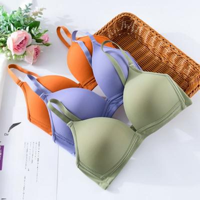 Women Seamless Bra No Wire Push Up Underwear Girls Students Breathable Thin Colors Bras
