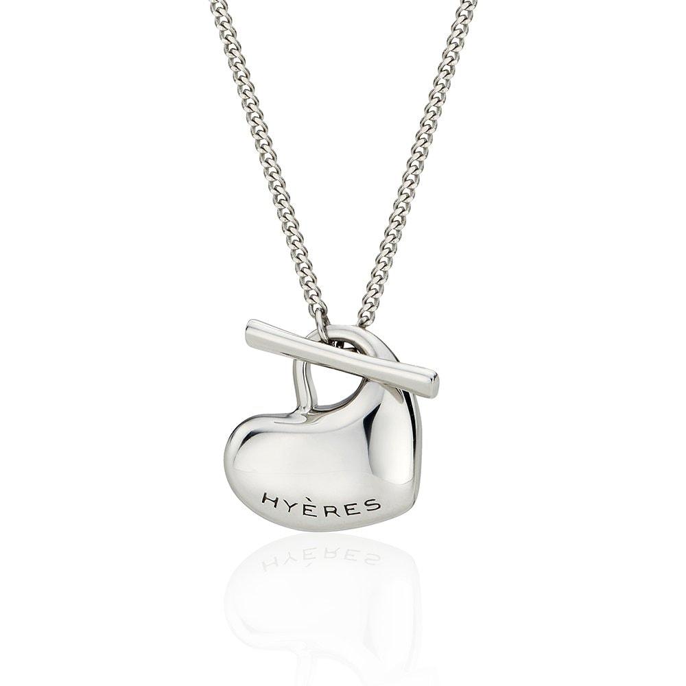 Pebble Heart Silver (W) T-Bar Necklace S Hl6N53610W9600