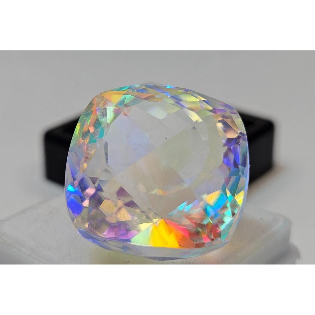 Rainbow Color Mystic Topaz For Multipurpose Natural 40+ Ct Cushion Cut Gemstone