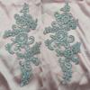 Lace Applique Sew on Patch Fabric 1Pair Embroidery Flower Exquisite Trim Patches Crafts Stickers Bag Gown Decoration Wholesale