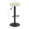 Bar Stool Set of 2 Cream Velvet