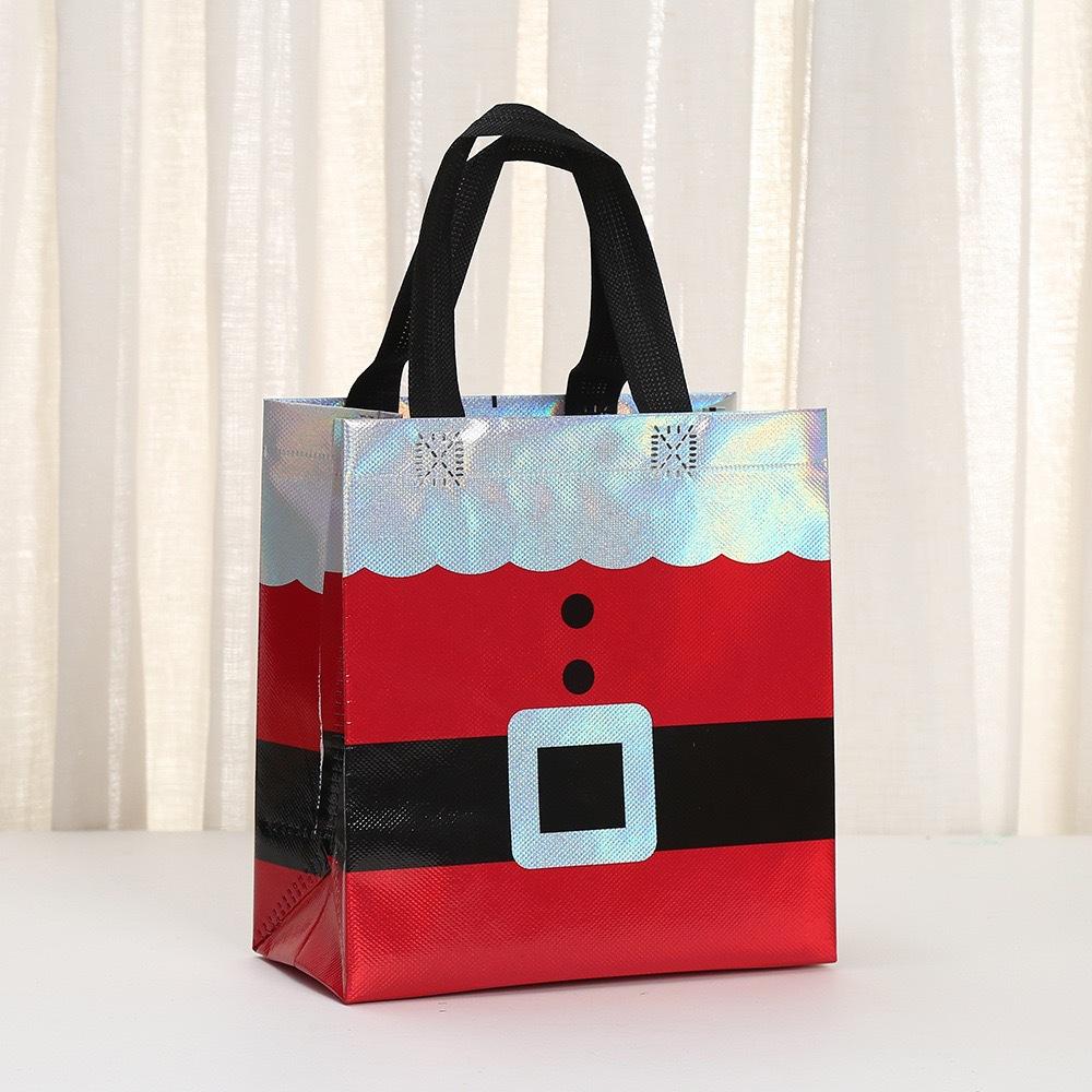 Christmas Gift Bag Non-woven Cartoon Santa Snowman Tote Bags Candy Packaging Bag Waterproof Shopping Bag Xmas New Year Gift Bags