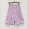 Summer New Five-point Denim Shorts Women's High Waist Loose and Thin Spice Girl Purple Straight Wide-leg Pants Tide
