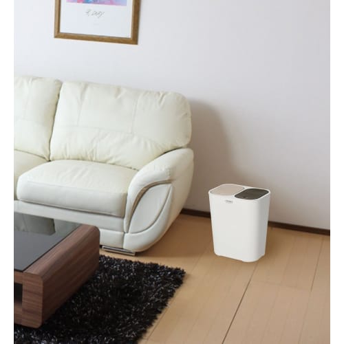 Asvel Trash Can with Lid, Bedroom/Living Room, 15L, Separate Waste Bin, Leclerc Collection W