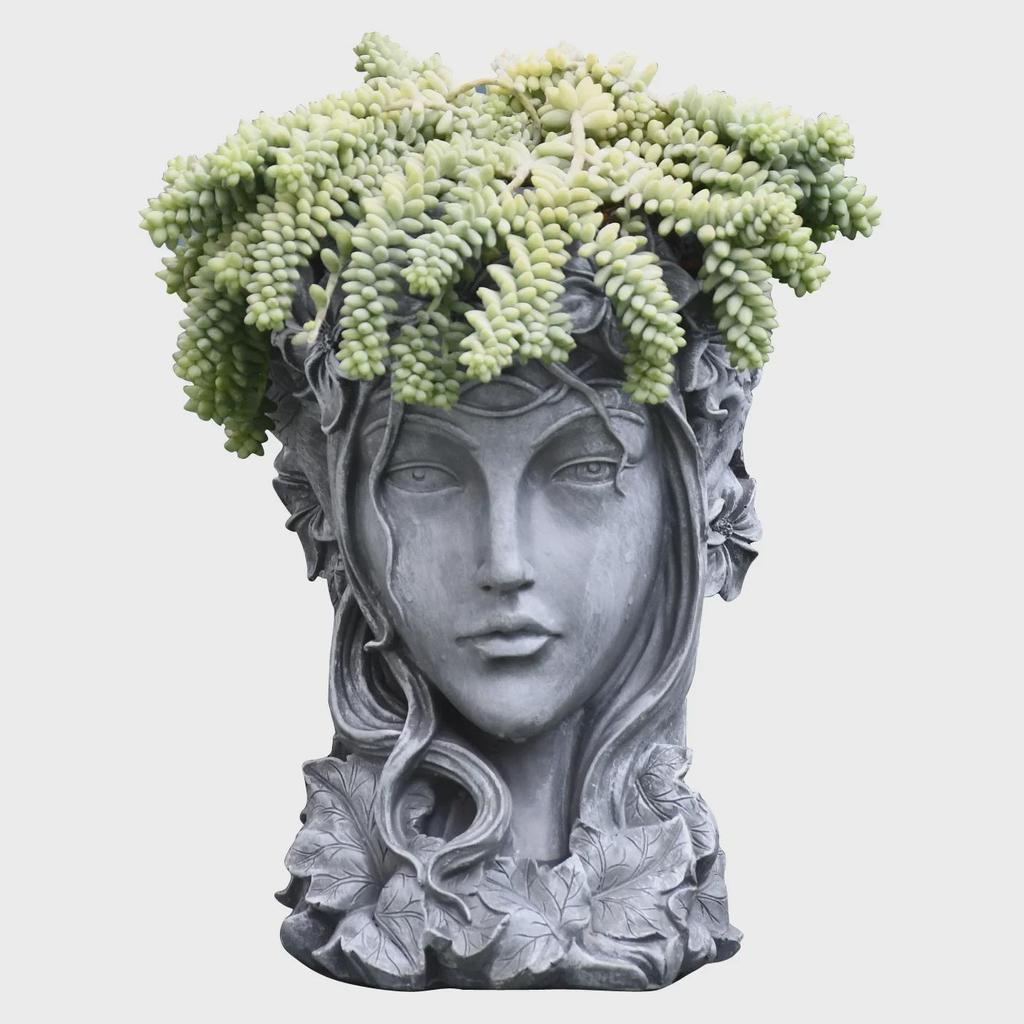 Creative Venus Sculpture Planter: European-Style Goddess Head for Garden, Courtyard, or Balcony Décor