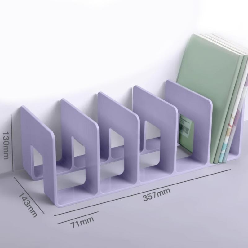 Practical Bookends File Sorter Desk Bookshelf Reading Shelf Book Storage Stand for Students