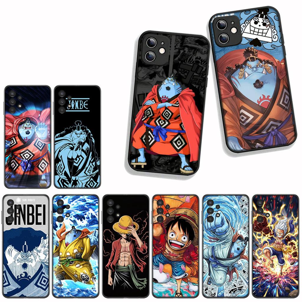 for Motorola Moto G54 G05 G24 G55 G75 G85 G15 G57 G86 Power Edge 50 30 Ultra Fusion neo Pro Case Cartoon Jinbe ONE PIECE Luffy