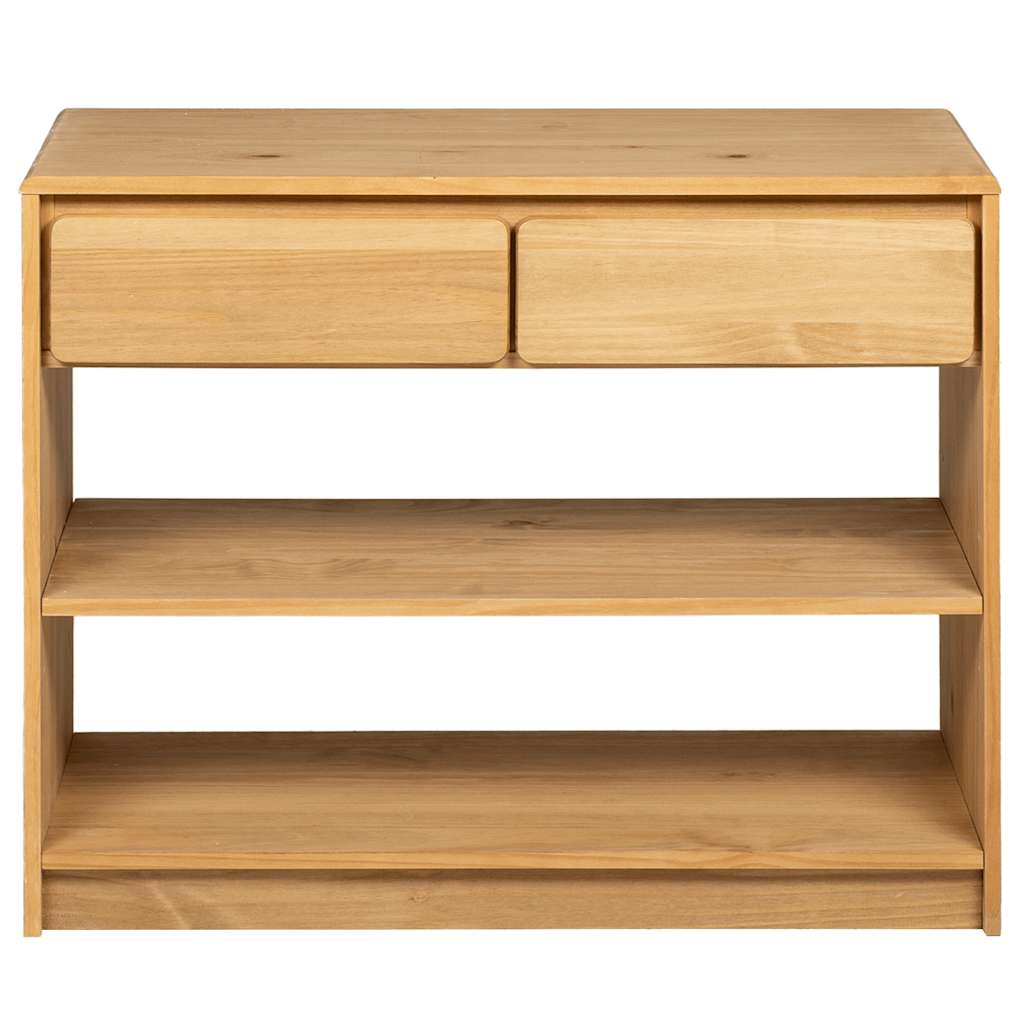 SAUDA Console Table Oak Effect 89.5 x 36.5 x 73 cm Solid Pine Wood