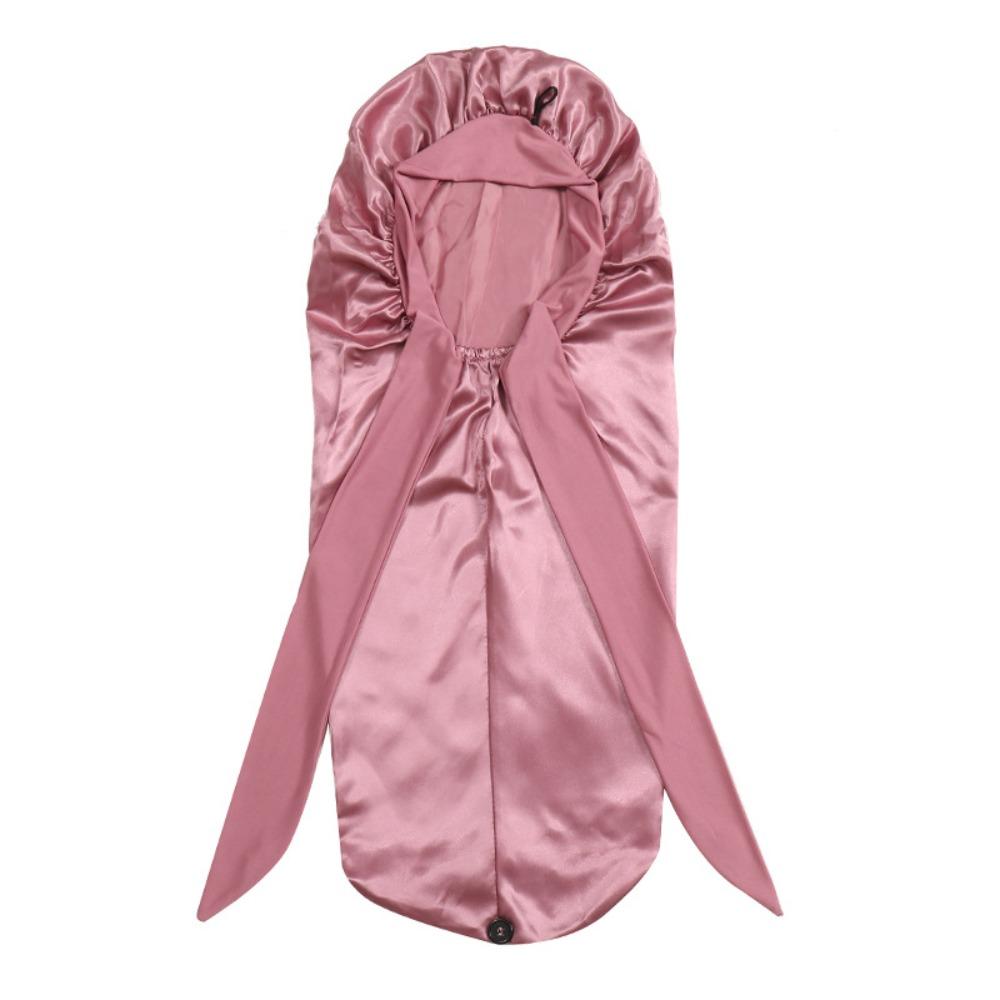 Haarschutz Satin Haube Lockige Haare Zopf Haube Extra Lang Schlafkappe Damen