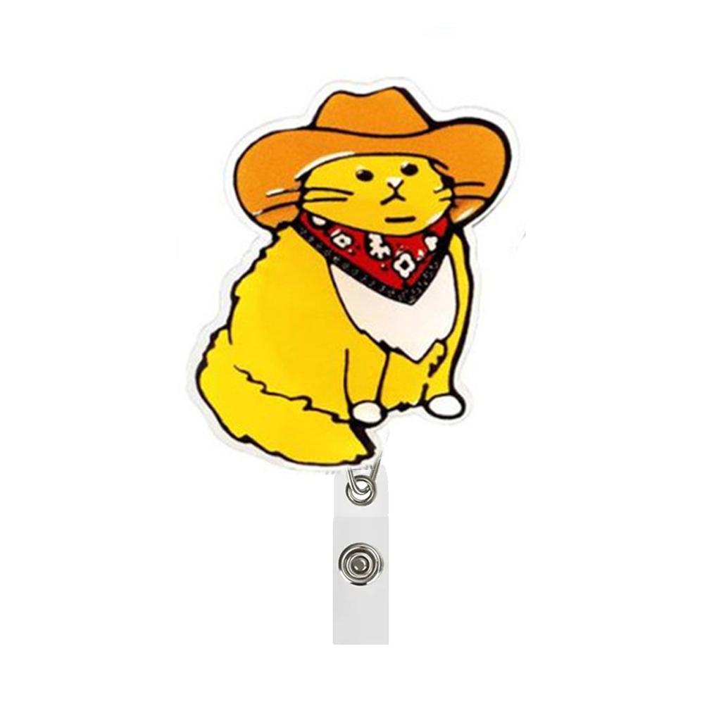 Neuer Cartoon Acryl Medizinische Zubehör Ausweisrolle Einziehbarer ID-Ausweishalter Mit 360 Grad Drehbarer Krokodilklemme Namenshalter