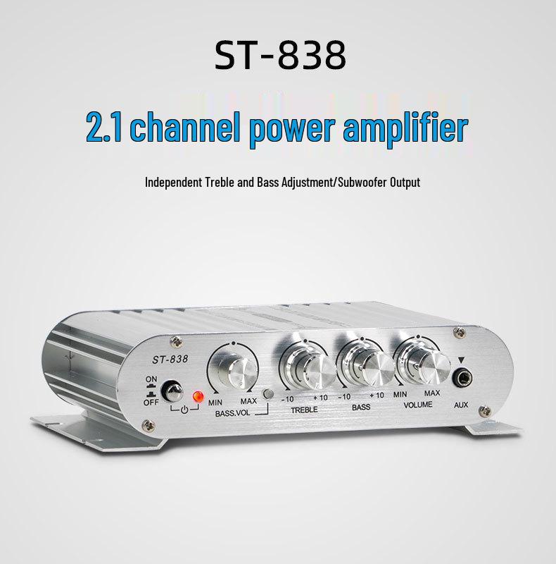 ST-838 2.1 Channel Bluetooth Subwoofer Amplifier with Super Bass