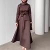 Cross-border Europe, America, Amazon  autumn new women's clothing commuting fashion temperament lace-up base comfortable dress