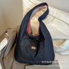 Damentasche aus Denim mit großem Fassungsvermögen 2025 neue Freizeit-Schultertasche für Frühling und Sommer Stofftasche Klasse Pendler-Tragetasche