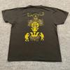 Vintage 90er Tribal Buddha Lebensgeschichte Mittleres Hemd 20x25 Schwarz Gold