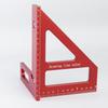 3D Multi Angle Aluminum Red Measuring Ruler 45/90 Degree Woodworking Square Protractor Drawing Line Miter Triangle Layout Tool