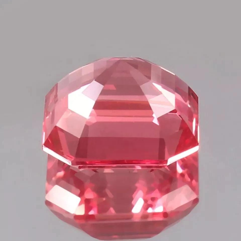Natural Padparadscha Sapphire Asscher Cut Certified Loose Gemstone