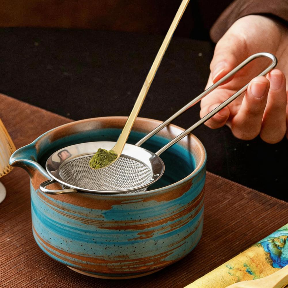 8PCS Japanese Matcha Set with Ceramic Bowl Bamboo Matcha Whisk Teaspoon Tea Sets Tea Lovers Gifts Tea-making Tools Accessories