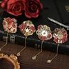 1PC Creative Rose Clock Theme Reading Mark Bookclip Metal Bookmark Reading Enthusiast Office Plan Student Supplies