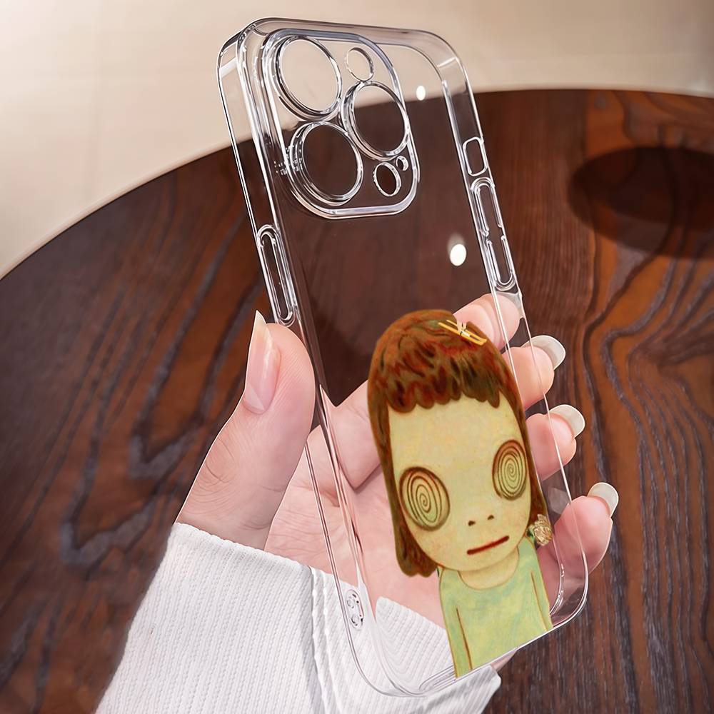 Yoshitomo Nara Phone Case For IPhone 16e 16 15 14 13 12 11 Mini Pro Max Anti Fall Clear Cover