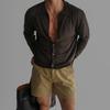 Mens Polo Cardigan 2026 Fall Lightweight Breathable Slim Fit Casual Top Teens