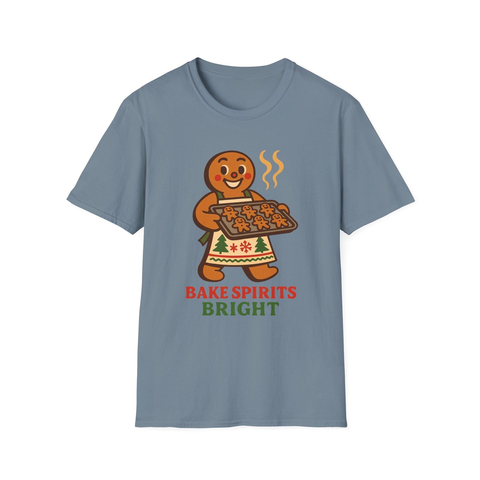 Unisex Softstyle T-Shirt Mens Womens Tees Top Gingerbread Man Cookies Funny Holiday Baking Christmas M