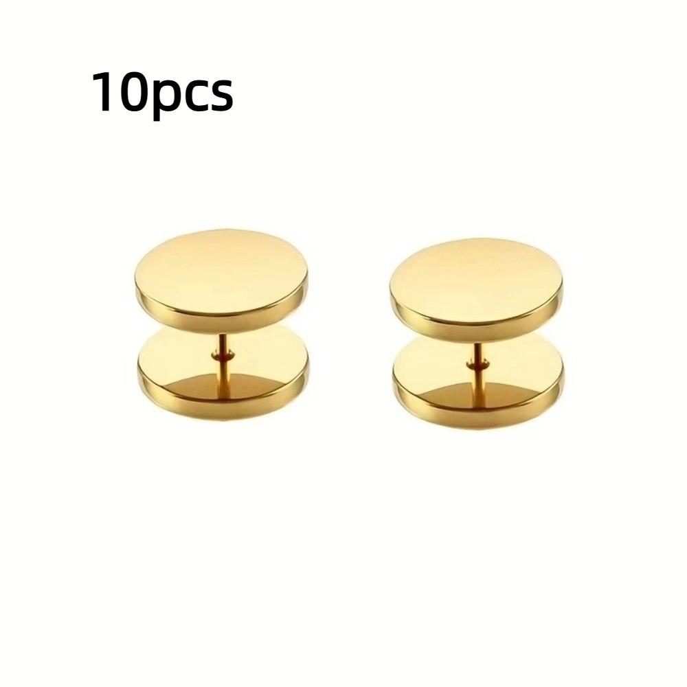 

10pcs Simple Seamless Spiral Buckle Clip Metal Detachable Cuff Fastener Knitted Sweaters Fix Screw Buckle For Sweaters Collars золотий