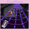 Halloween Decor Lighted Spider Web With Remote Control For Haunted House And Party