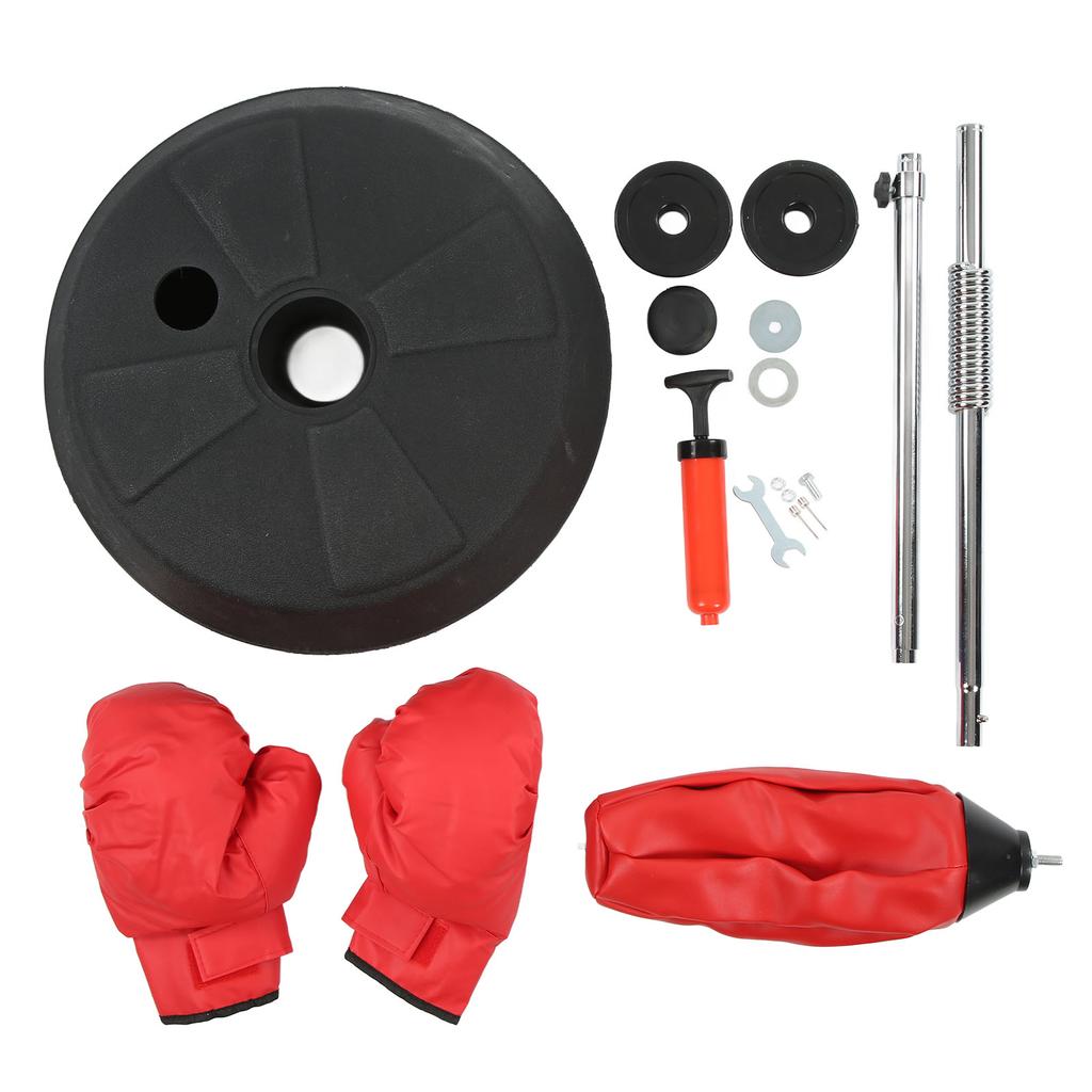 Punching Bag with Stand Gloves Boxing Punching Bag Adjustable Vertical Boxing Ball for Kids Adults Exercise Fitness