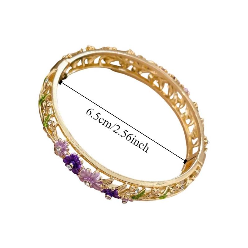 Double Bangle Vintage Cloisonne Bangle Chinese Women's Hand Bracelet  Jewelry Gifts