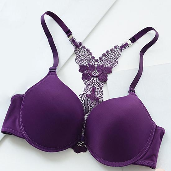 

Y-образный красивый бюстгальтер с кружевом, сексуальный, с эффектом пуш-ап, женское нижнее белье 34B
