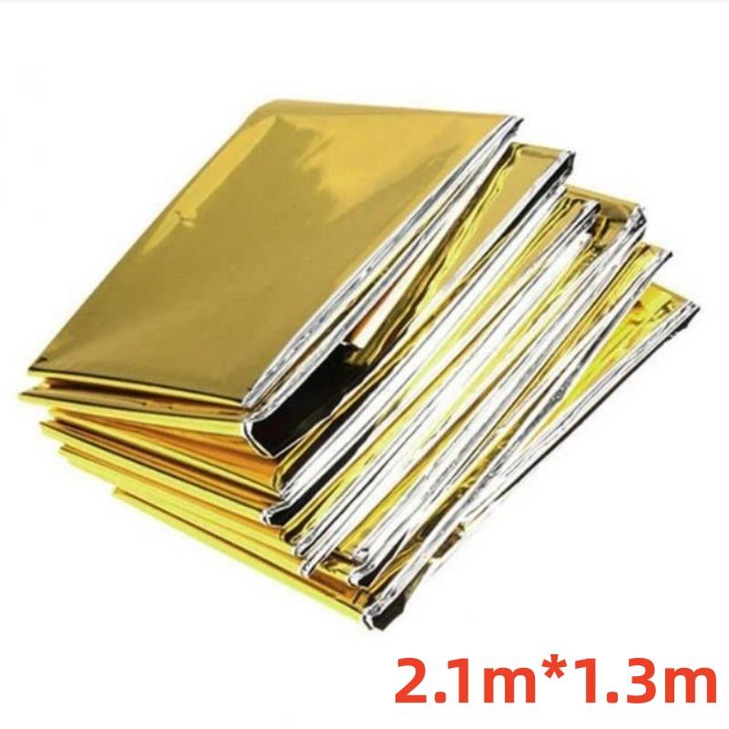 1 st Nödbädd/filt Utomhus Överlevnad Första Hjälpen Räddningskit Vindtät Vattentät Folie Värmebädd för Camping Vandring