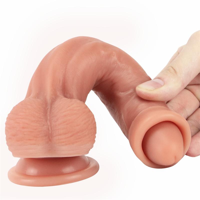 Liquid Silicone Exposed Glans Can Be Used To Push The Foreskin Head Fake Soft Penis for Fun Sex with Fake Penis Female Masturbation Device Orgasm