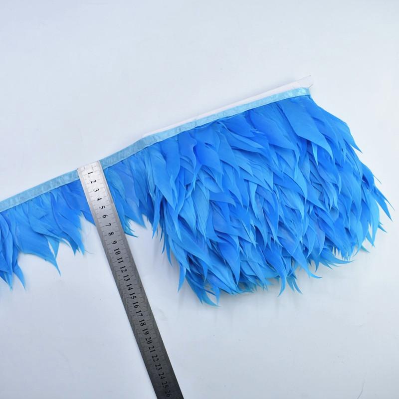 1Meters Dark Green Shred Goose Feathers Trims Geese White Pheasant Feathers for Crafts Fringe Ribbon Wedding Feathers Decoration
