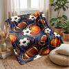 Sports Ball Pattern 7 Theme blanket Lightweight Warm Flannel Blanket Decorative Throw Blanket for Home Decoration