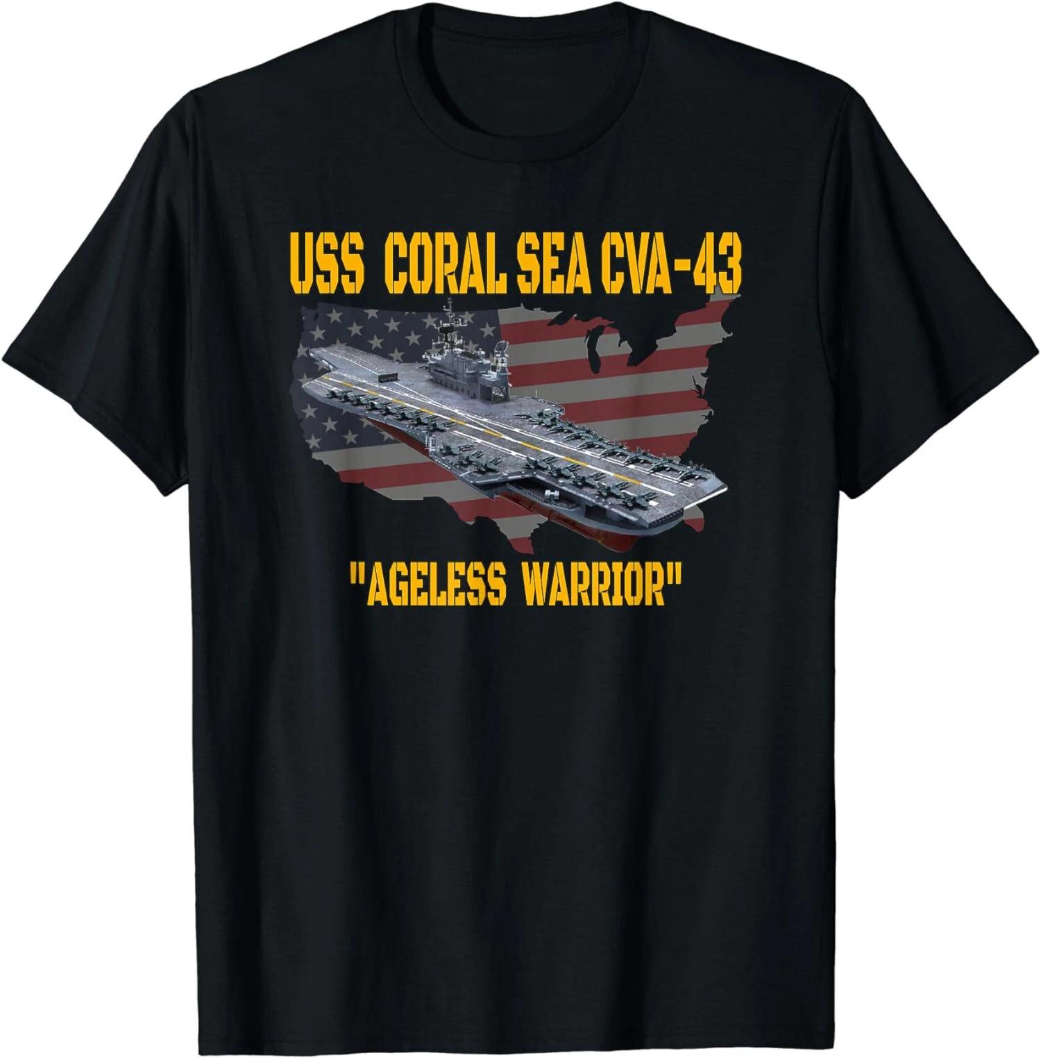 Aircraft Carrier USS Coral Sea CVA-43 Veterans Day Father s T-Shirt L